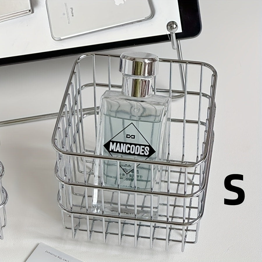 Storage Basket Open Weave Organizer ¨C Multi-Purpose Woven Bin for Bathroom Shelf Kitchen Desk Bedroom Home Organization Sturdy Sleek Design
