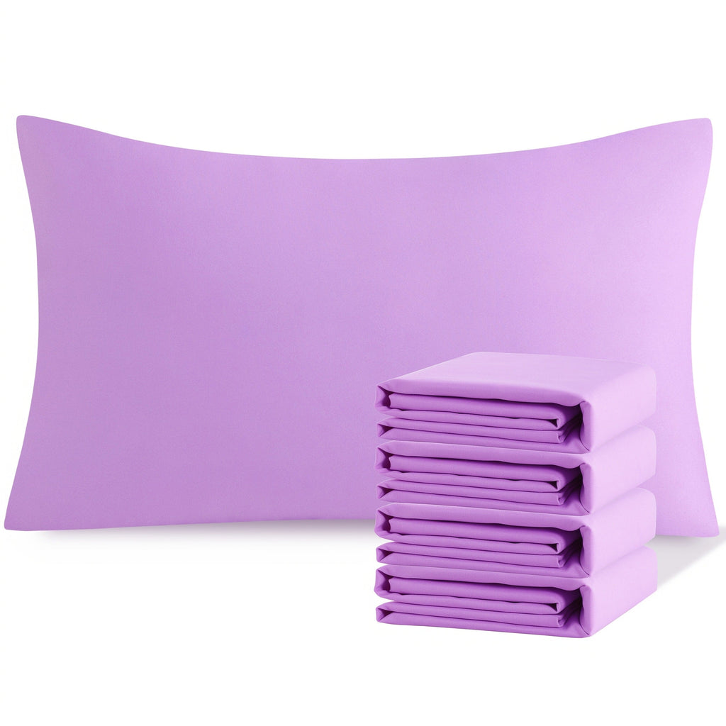 Pillowcases 4 Pack Queen 20x30 ¨C Brushed Microfiber Soft Wrinkle-Free Fade-Resistant Envelope Closure Solid Color 32 Colors