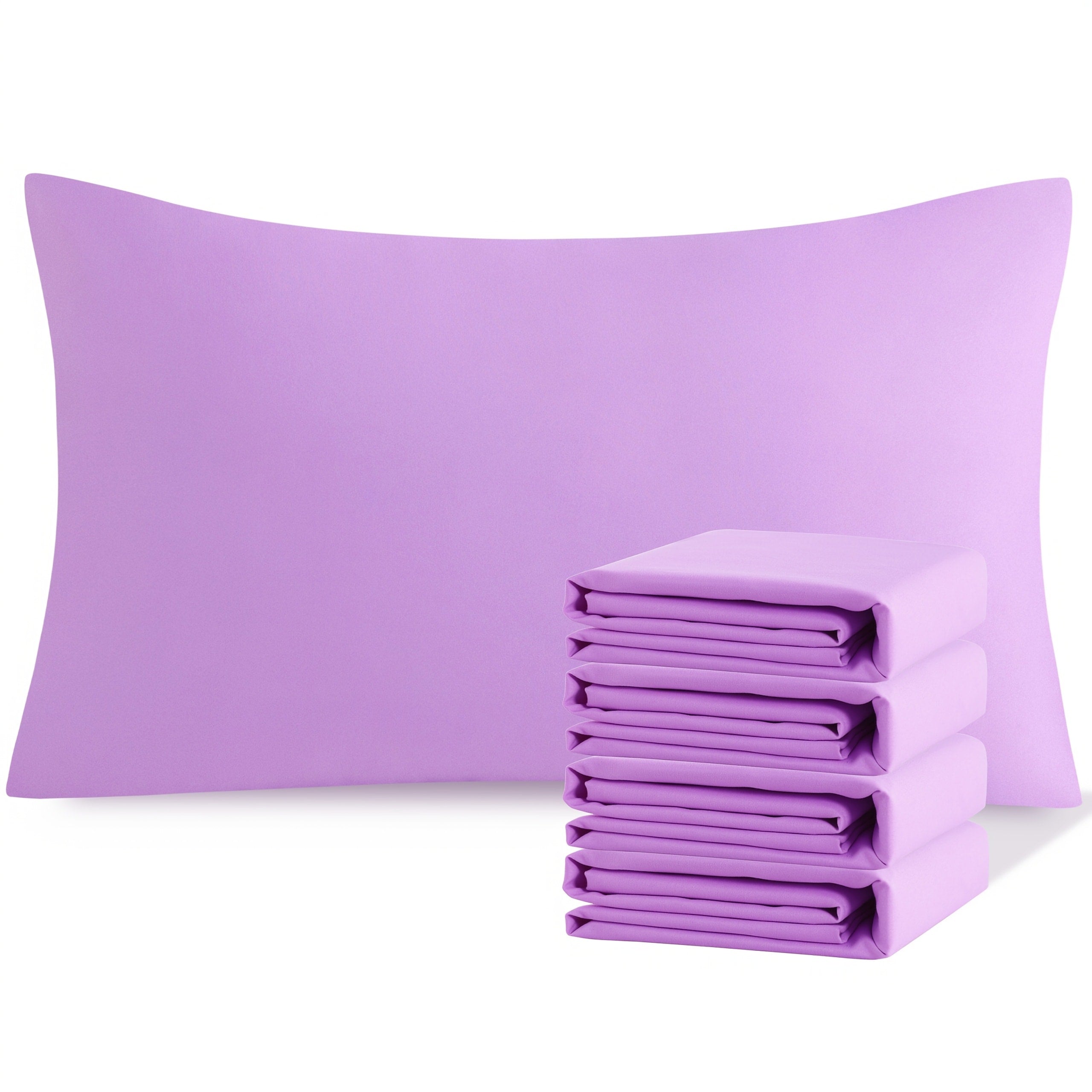 Pillowcases 4 Pack Queen 20x30 ¨C Brushed Microfiber Soft Wrinkle-Free Fade-Resistant Envelope Closure Solid Color 32 Colors