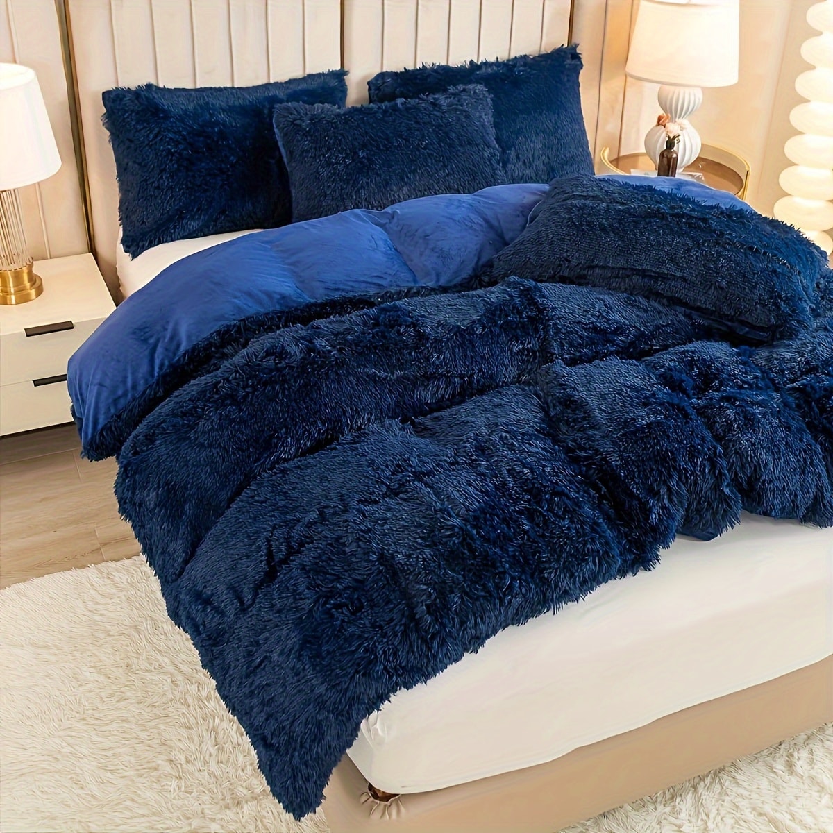 Plush Duvet Cover 100% Polyester Soft Warm Zipper Closure Cozy Bedroom Bedding Twin Full Queen King Solid Tie Dye 14 Colors for Bedroom Guest Room Dorm