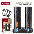 Electric Salt and Pepper Grinder Set with LED Light, Rechargeable Automatic Salt Pepper Mill, Adjustable Coarseness 3.72oz Large Capacity, Kitchen BBQ Restaurant Outdoor Wedding Gift