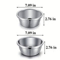 Stainless Steel Colander with Mixing Bowl Set 304 Food Grade Strainer Bowl for Washing Vegetables Fruit Rice Dishwasher Safe Kitchen Colander Sieve Multiple Sizes