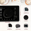 Silicone Pastry Mat Extra Thick Non-Slip Baking Mat with Measurements for Dough Rolling Pizza Cake