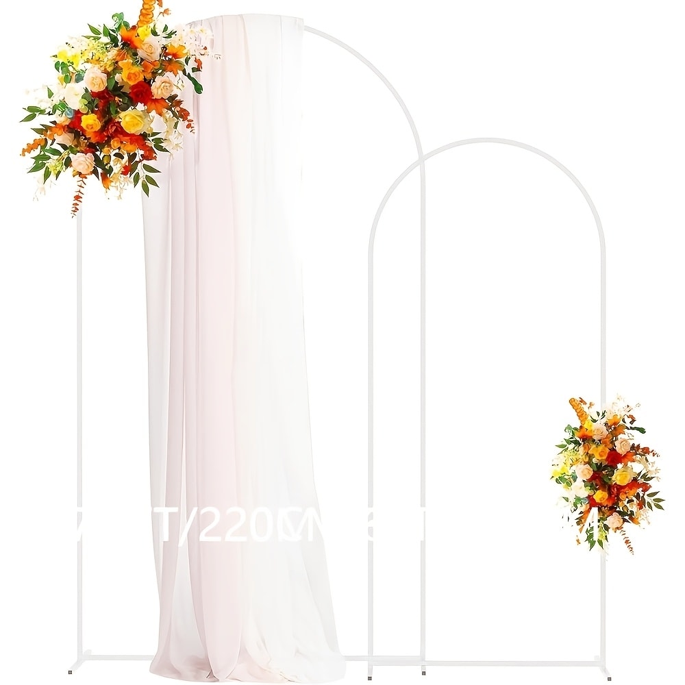 Metal Round Wedding Arch Backdrop Stand - Circular Balloon Arch Kit for Wedding, Birthday Party, Graduation & Ceremony Decoration (1-2 Pcs, No Balloons)