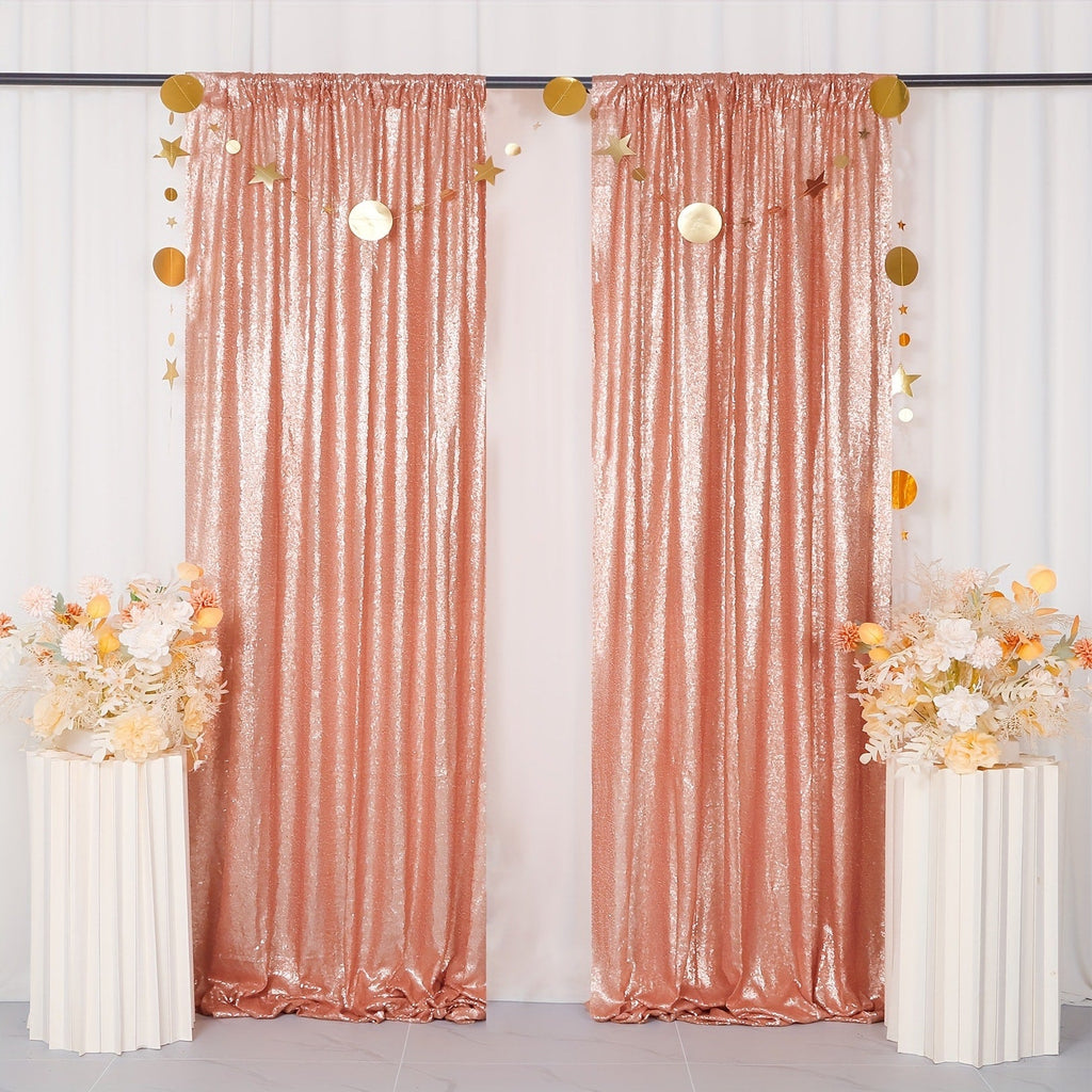 Sequin Backdrop Curtain for Party Wedding - 4x8ft Shimmering Glitter Curtain for Birthday Photo Booth Stage Decoration, Easy Hang, Multi-Color