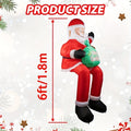 Christmas Inflatable Decoration with LED & Music ¨C Head-Shaking Santa Claus on Polar Bear or Snowman, 7FT Blow Up Yard Decor with Recording Function, IP55 Outdoor Garden Lawn Party