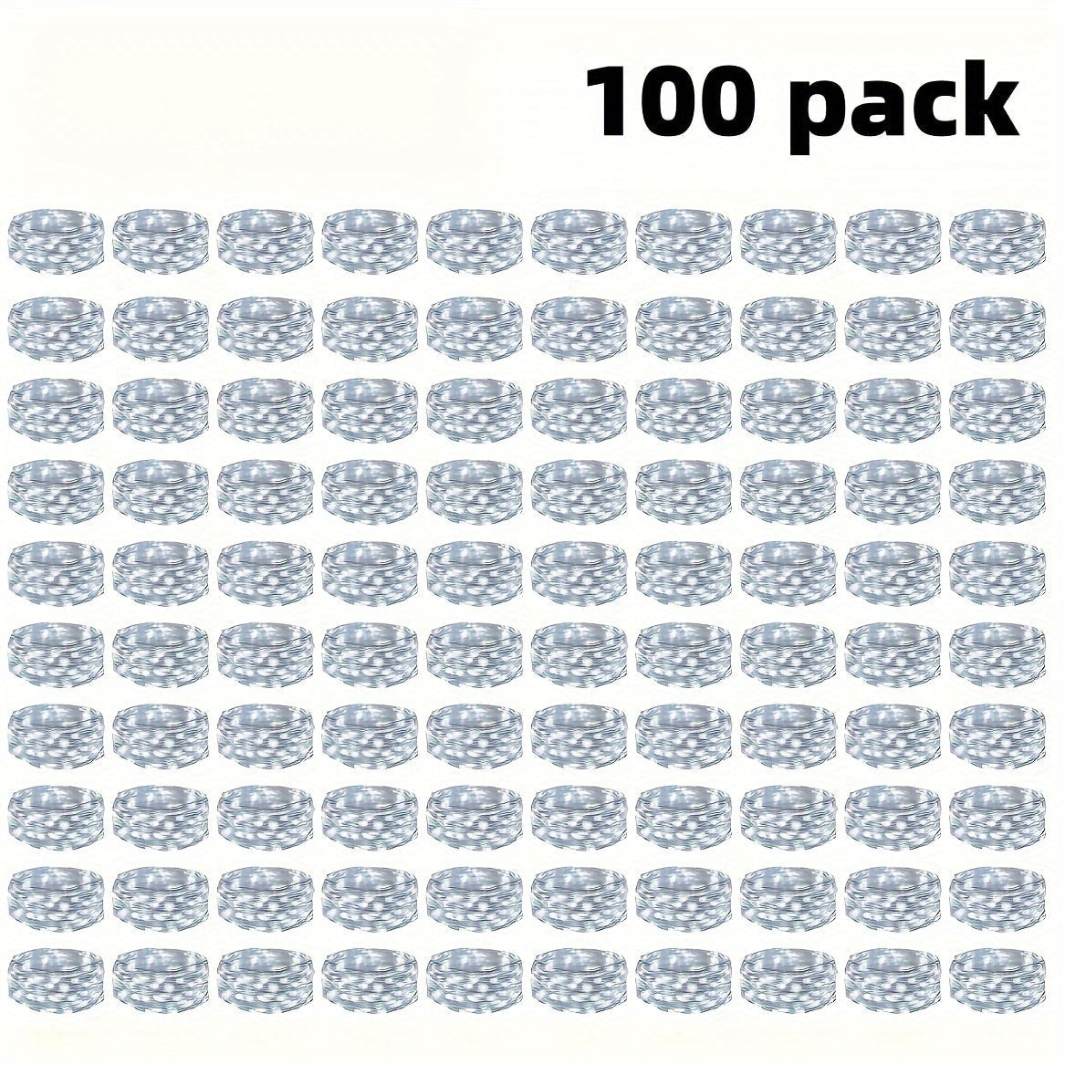Fairy Lights Battery Operated with Batteries Included ¨C 6.5ft 20 LED Silver Wire Mini String Lights, Firefly Starry Lights for Wedding, Christmas, Party, Mason Jars & DIY Decor ¨C 30 or 100 Pack