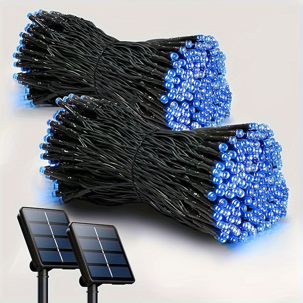 Solar LED Fairy String Lights IP65 Waterproof ¨C 40FT or 80FT with 8 Lighting Modes for Independence Day, Christmas, Wedding, Garden & Yard ¨C White, Warm White, Multi Color, Purple, Orange & Blue