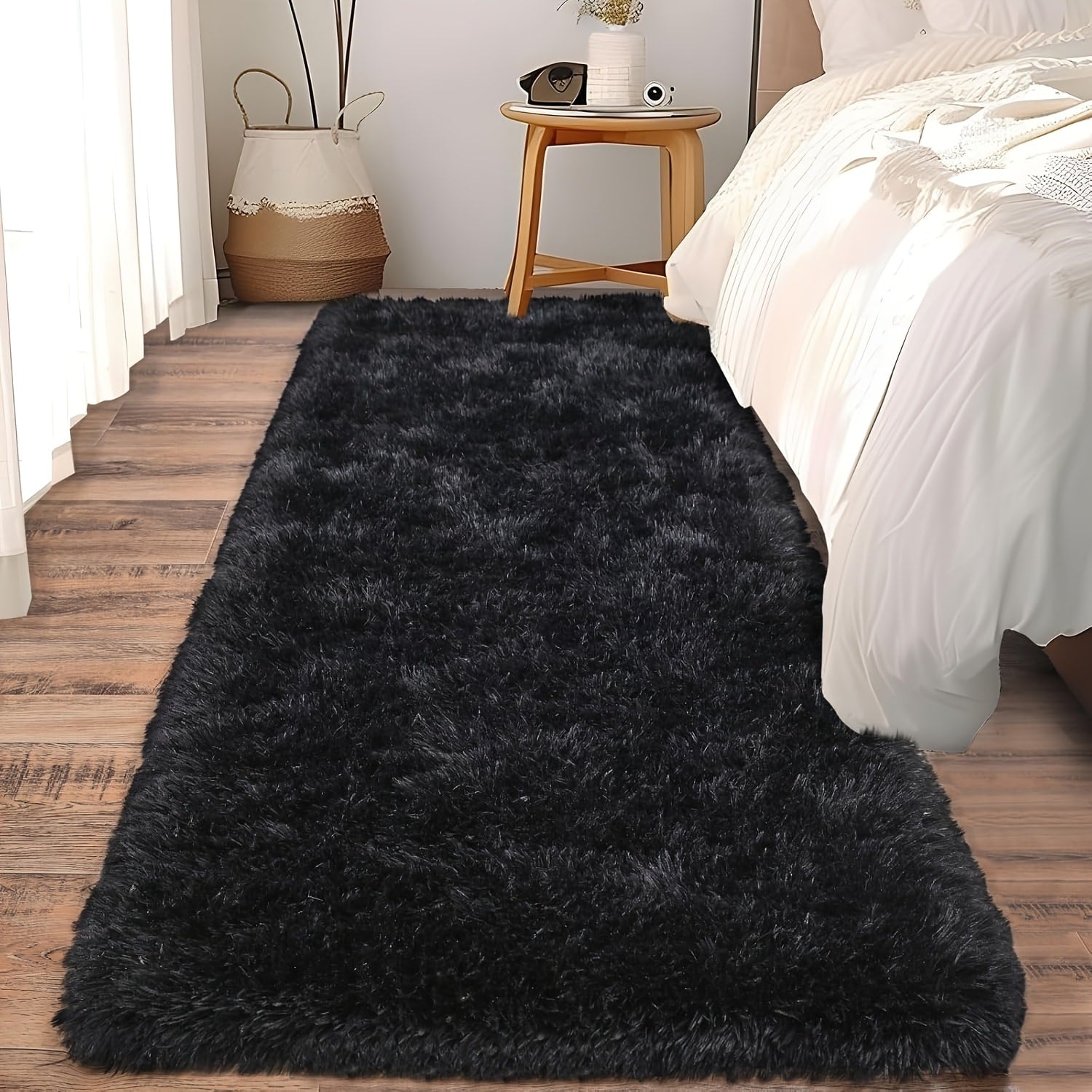 Fluffy Area Rug Tie-Dye Soft Carpet for Living Room Bedroom Office Thickened 1000g/©O Machine-Woven Indoor Mat Multi-Color Multi-Size Dark Gray Light Grey Khaki Pink Black White Purple