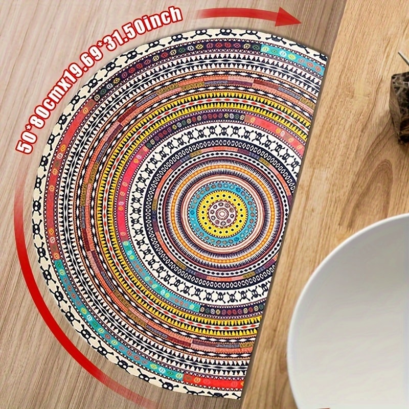 Outdoor Door Mat Heavy Duty Non-Slip Welcome Mat for Front Door Entrance Patio Porch, Durable Low-Profile Rug, Multiple Colors & Sizes, Light Blue Brown Dark Blue Gray Rainbow