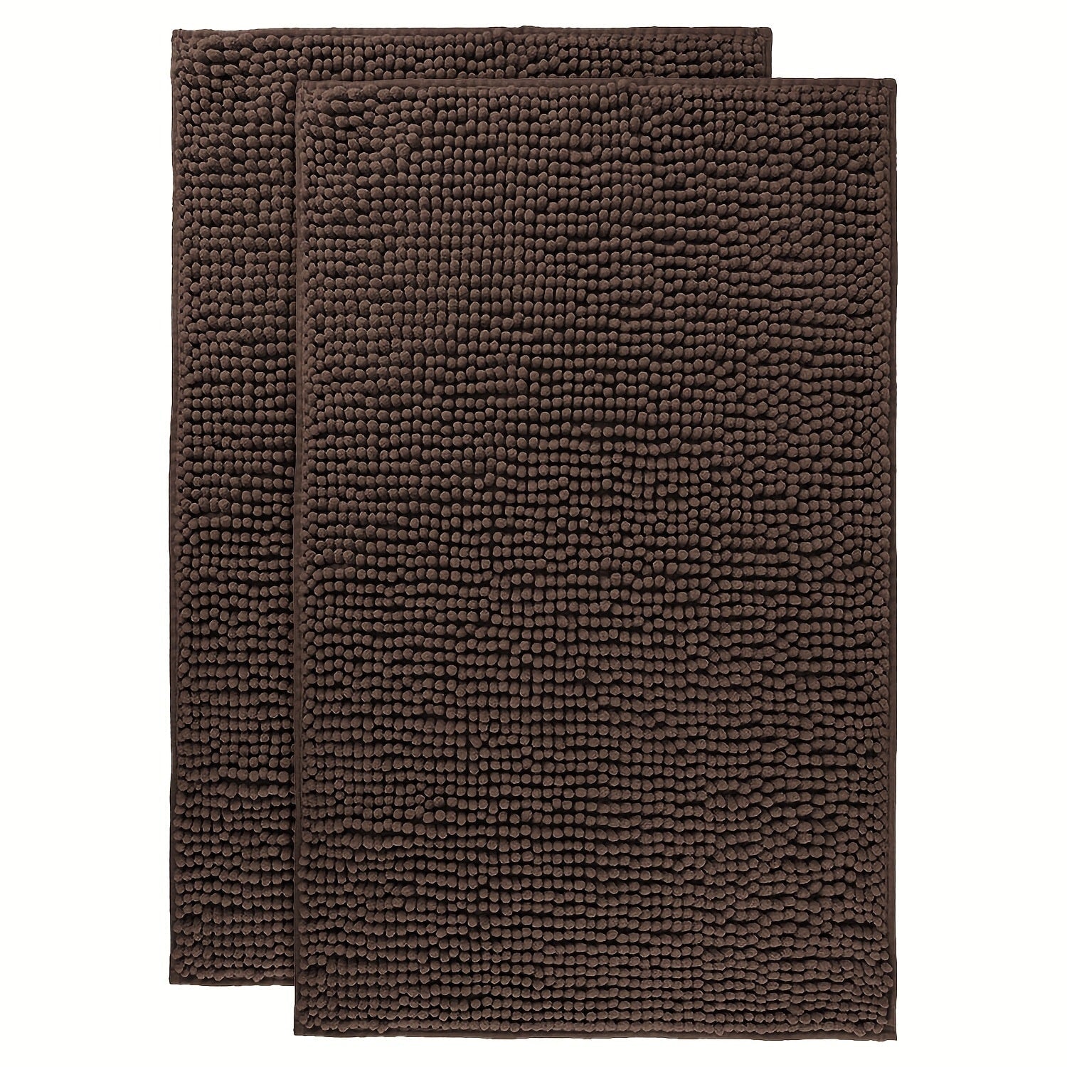 Chenille Bath Rug Extra Thick Soft Absorbent Non-Slip Bathroom Mat Machine Washable, Multiple Sizes & Colors