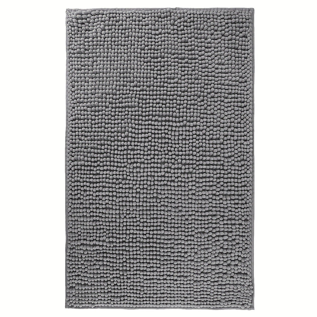 Chenille Bath Rug Extra Thick Soft Absorbent Non-Slip Bathroom Mat Machine Washable, Multiple Sizes & Colors