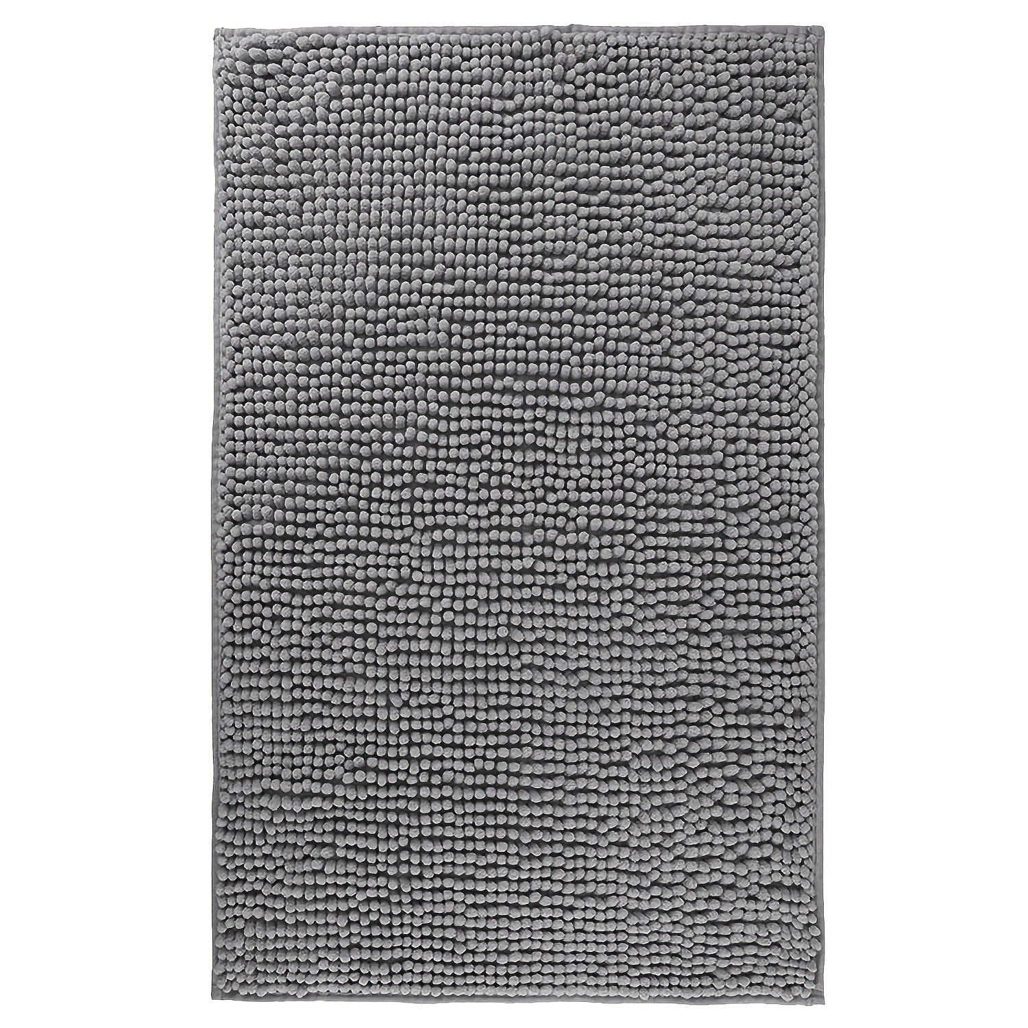 Chenille Bath Rug Extra Thick Soft Absorbent Non-Slip Bathroom Mat Machine Washable, Multiple Sizes & Colors