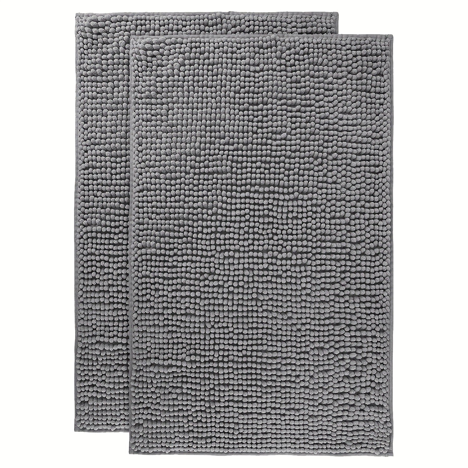 Chenille Bath Rug Extra Thick Soft Absorbent Non-Slip Bathroom Mat Machine Washable, Multiple Sizes & Colors