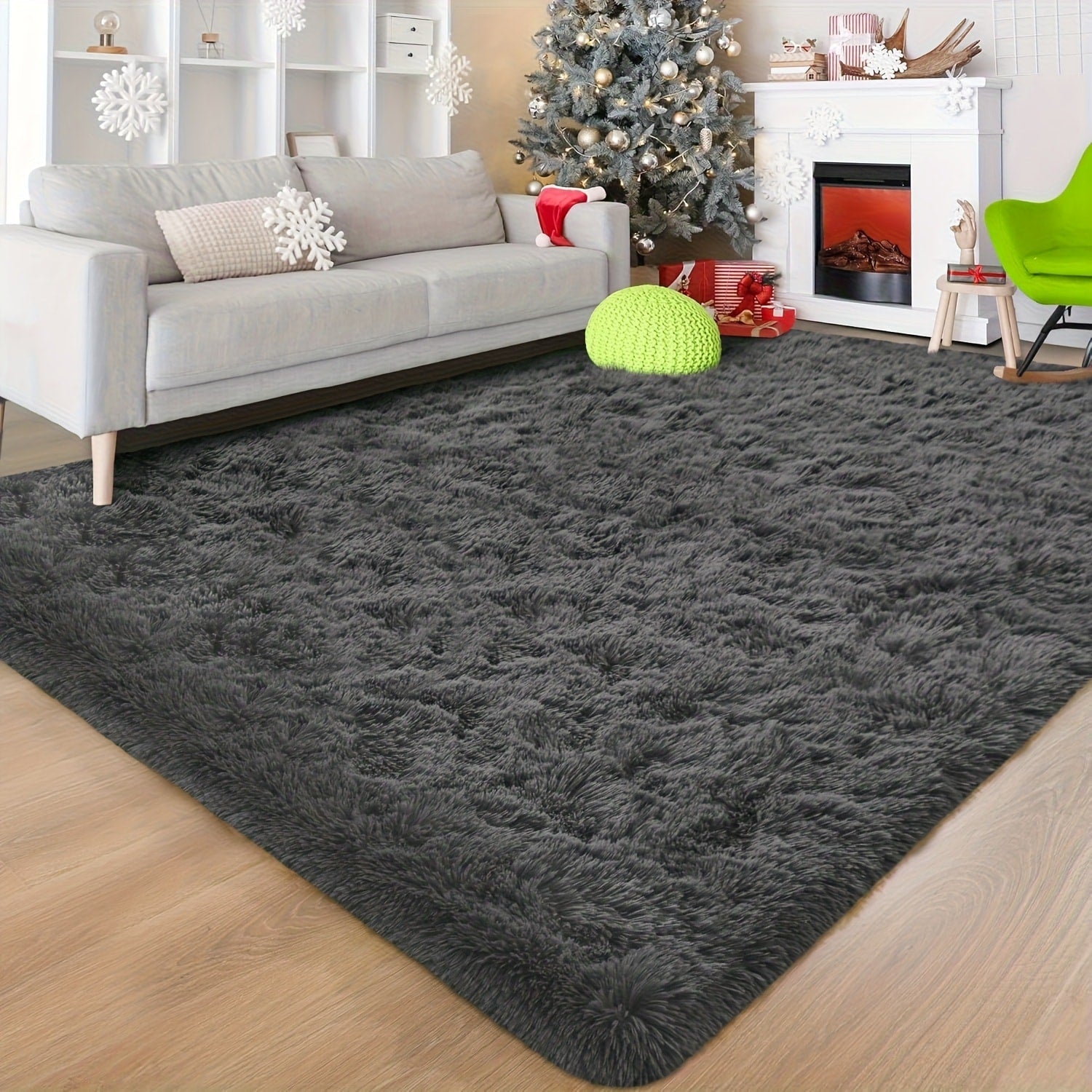 Shaggy Area Rug Soft Plush Fuzzy Carpet Non-Slip Tie-Dye Design for Bedroom Living Room Nursery Dorm ¡ª Pet Friendly Machine Washable Multiple Sizes & Colors