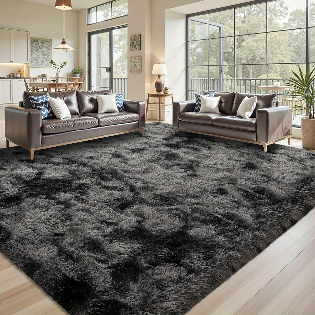 Shaggy Area Rug Soft Plush Fuzzy Carpet Non-Slip Tie-Dye Design for Bedroom Living Room Nursery Dorm ¡ª Pet Friendly Machine Washable Multiple Sizes & Colors