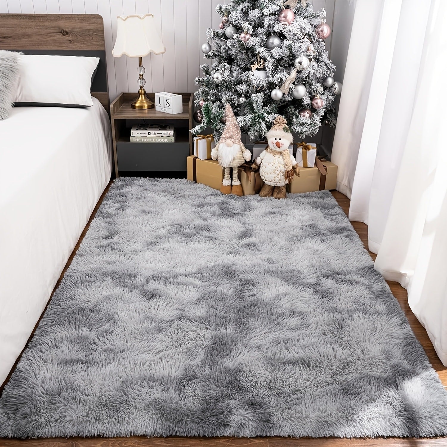Shaggy Area Rug Soft Plush Fuzzy Carpet Non-Slip Tie-Dye Design for Bedroom Living Room Nursery Dorm ¡ª Pet Friendly Machine Washable Multiple Sizes & Colors