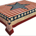American Flag Rectangular Tablecloth Patriotic Memorial Day 4th of July Table Cover for Home Kitchen Dining Room