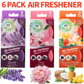 Air Freshener Spray 6 Pack Odor Eliminator for Bathroom Kitchen Car Cat Litter Box Garbage Can Small Spaces Lasts 30 Days Each