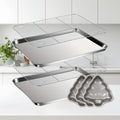 Baking Sheet and Rack Set Stainless Steel Half Sheet Pan with Cooling Rack Heavy Duty Rust Free Dishwasher Safe for Cookie Baking Roasting Grilling 2 3 4 Pan Options