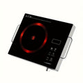 Portable Electric Induction Cooktop 2200W Ceramic Infrared Hot Plate with Adjustable Temperature & Dual Touch Rotation Control ¨C Single Burner Electric Stove for Home Dorm Cooking