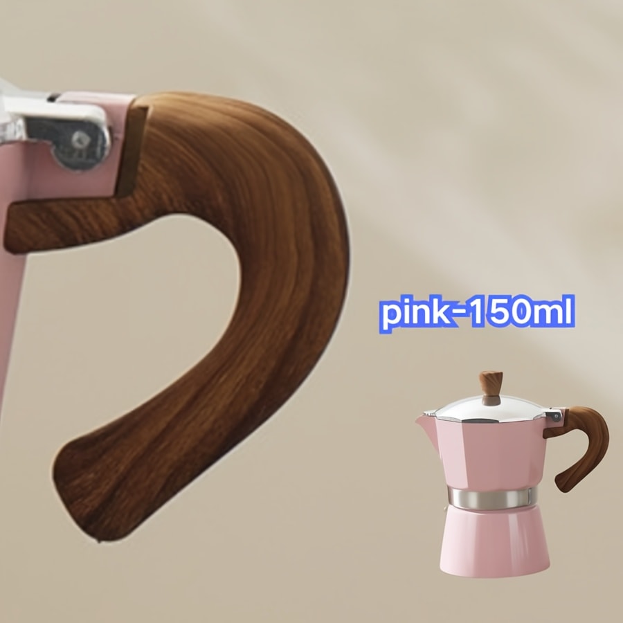Moka Pot Stovetop Espresso Maker 150ml Classic Aluminum Italian Coffee Pot for Home Brewing Camping Cuban Cafe Style Easy to Use and Clean Multiple Colors Available