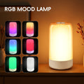 RGB Night Light Touch Control Bedside Lamp 13 Colors 3-Level Dimming LED Desk Lamp USB Powered for Bedroom Kids Room Bathroom Christmas Gift Decor