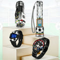 Flashlight & Watch Gift Set - Super Bright LED Handheld Flashlight with Multifunctional Watch, Adjustable Focus, Side Light, Multiple Modes & Long Range, Tactical Flashlight Gift Set for Men