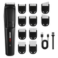 Beard Trimmer for Men Cordless Hair Clipper Electric Shaver Facial Mustache Body Hair Grooming Kit USB Rechargeable All-in-One Grooming Tool Gift for Men Black