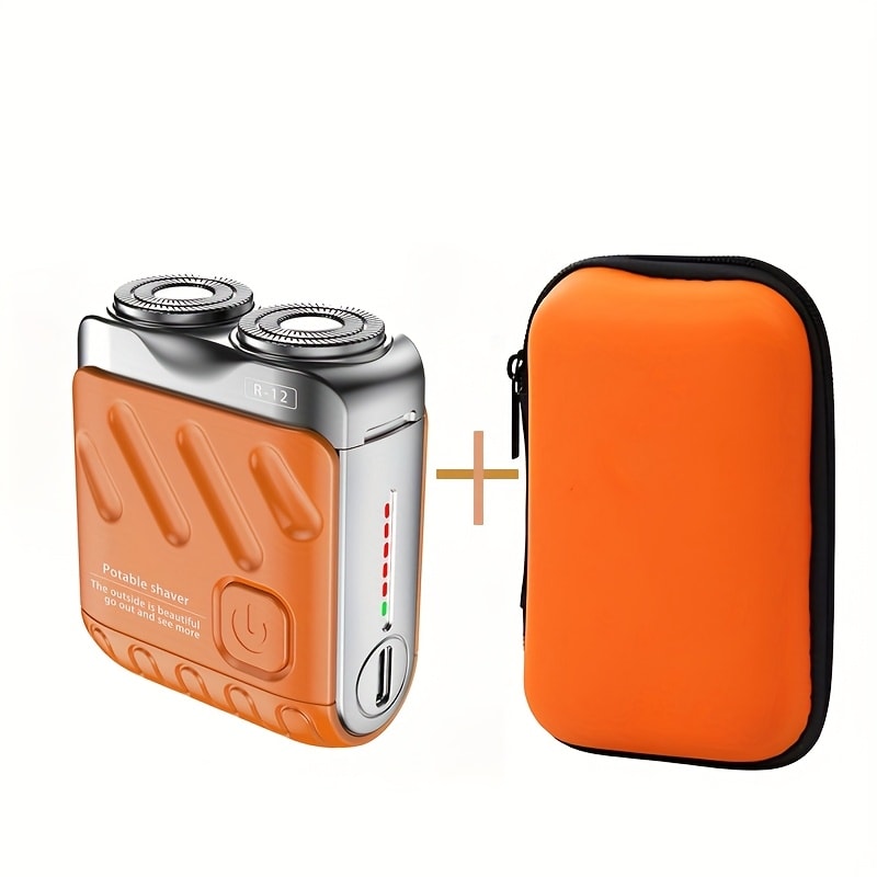 Mini Electric Shaver for Men ¨C USB Rechargeable Double Blade Razor with Digital Display & Travel Case, Compact Portable Shaving Kit Gift for Men, Boyfriend, Father¡¯s Day, Christmas