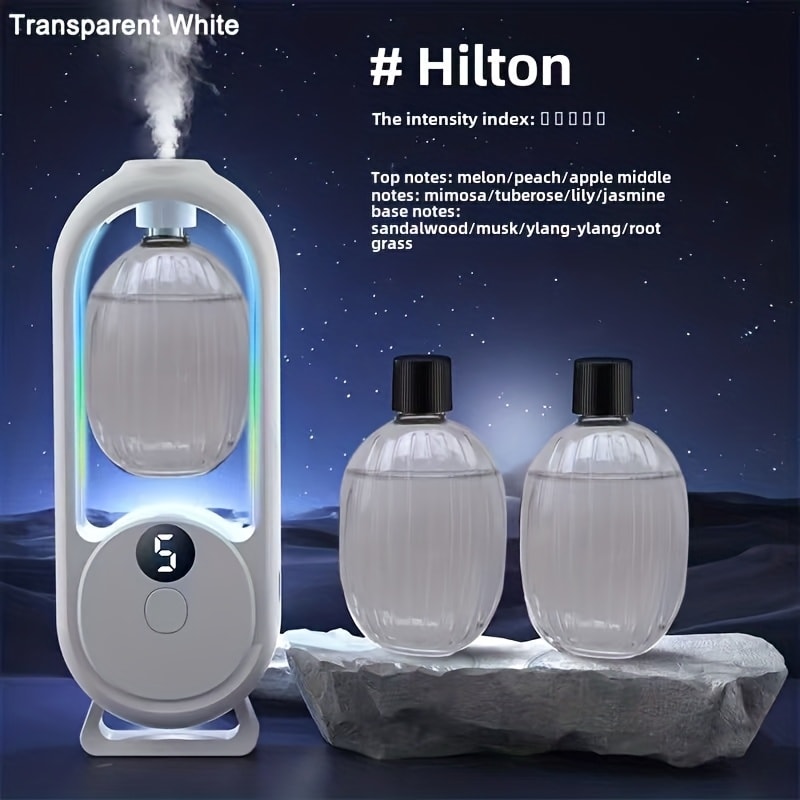 Aroma Diffuser with Essential Oils Set Cool Mist Humidifier 5 Settings for Bedroom Living Room Hotel Spa Yoga Home Relaxation Aromatherapy Diffuser Gift Set with 1 or 3 Essential Oil Bottles