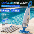 Cordless Pool Vacuum Cleaner 15.8 GPM Suction, 60-Min Runtime, Telescopic Pole, Handheld Rechargeable Pool Cleaner for Inground & Above Ground Pools, Removes Leaves Insects Debris, Summer Essential