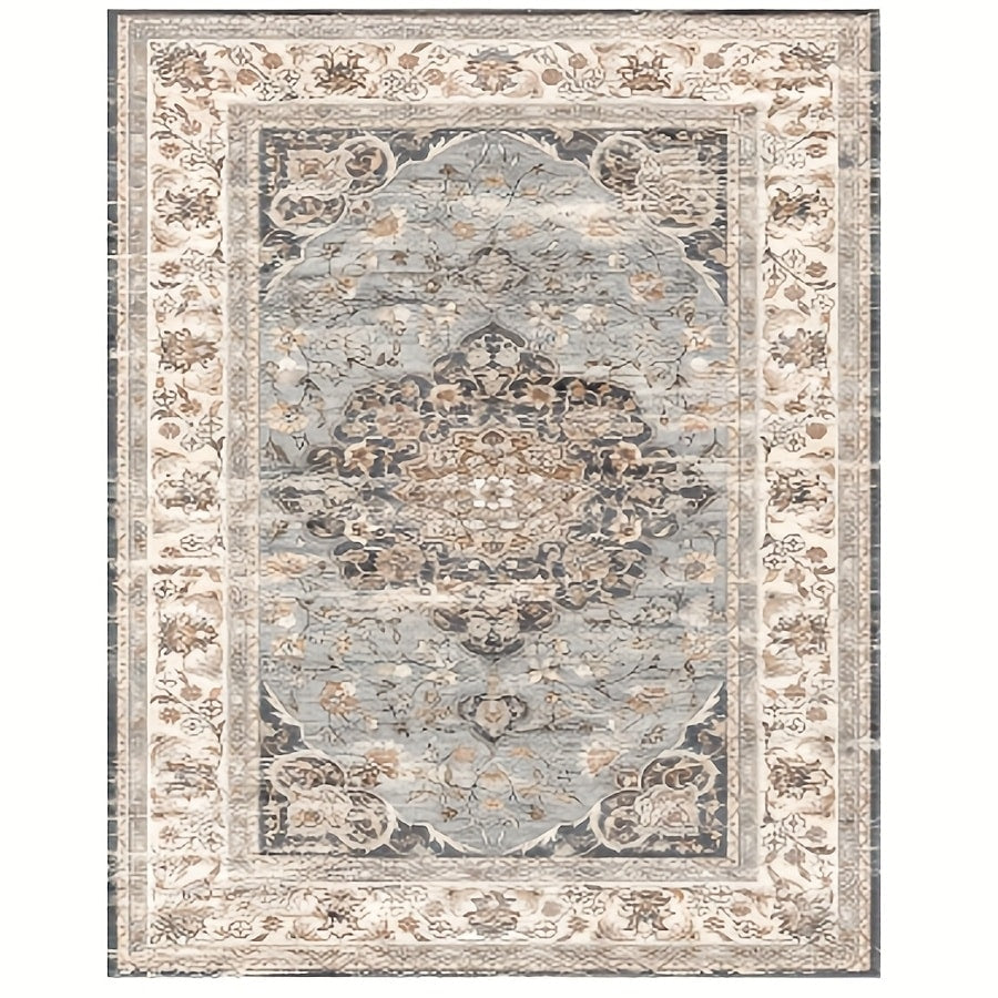 Vintage Persian Area Rug Machine Washable Non-Slip Non-Shedding Floral Indoor Carpet for Living Room Bedroom in Multiple Colors and Sizes