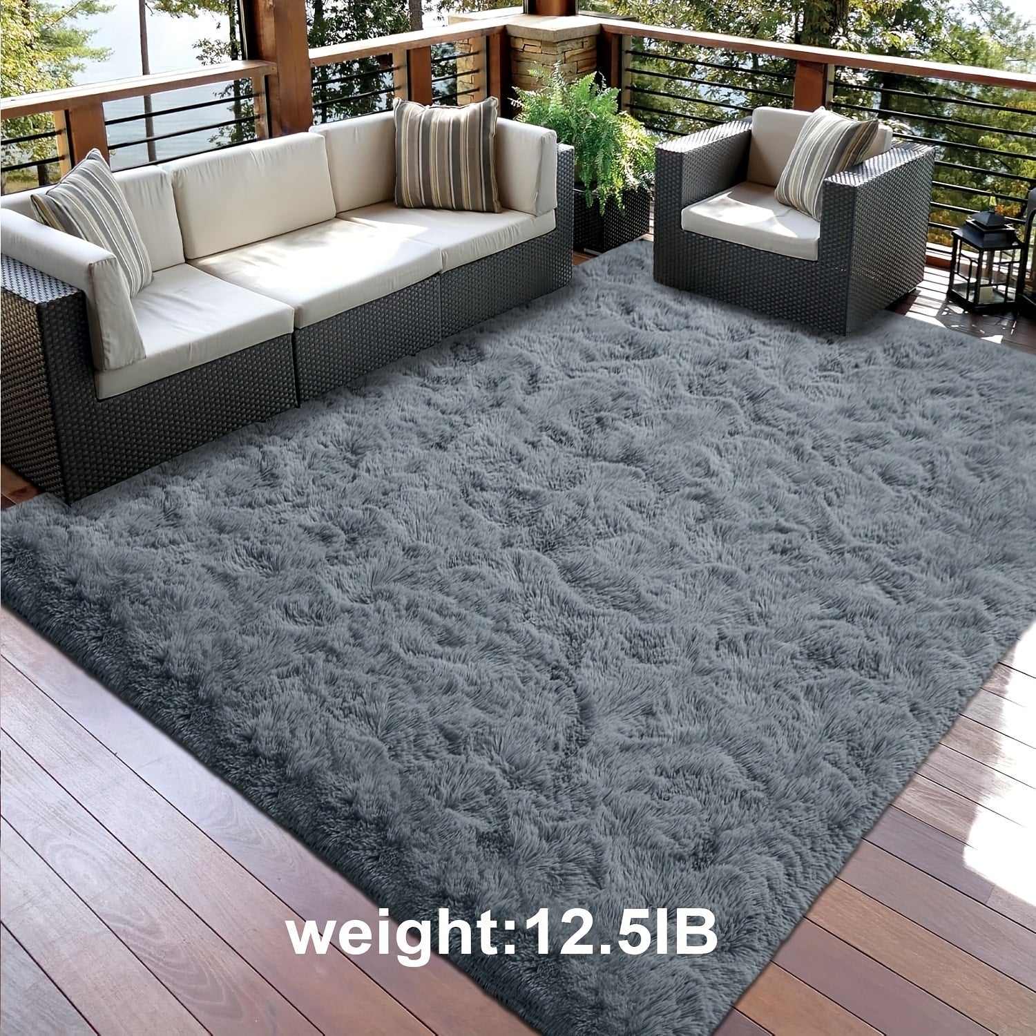 Non-Slip Area Rug Fluffy Soft Carpet - Modern Home Decor Floor Mat for Living Room, Bedroom, Kitchen & Bathroom | Easy Clean Cute Plush Rug in Multiple Colors & Sizes | Indoor Anti-Slip Floor Decoration