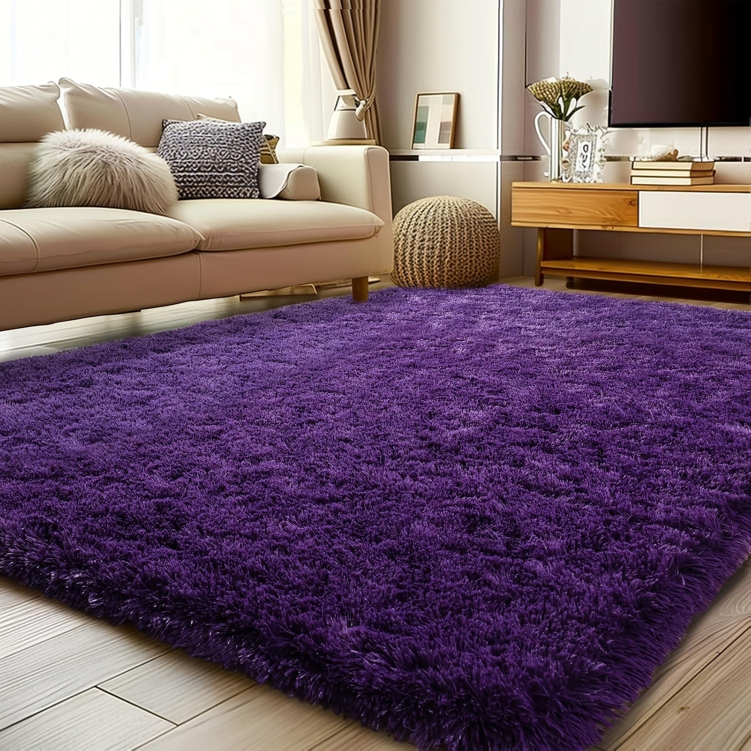 Fluffy Area Rug Large Soft Shag Carpet for Living Room Bedroom ¨C Non-Slip Ultra Thick Plush Floor Mat, Multiple Sizes & Colors, Home Decor