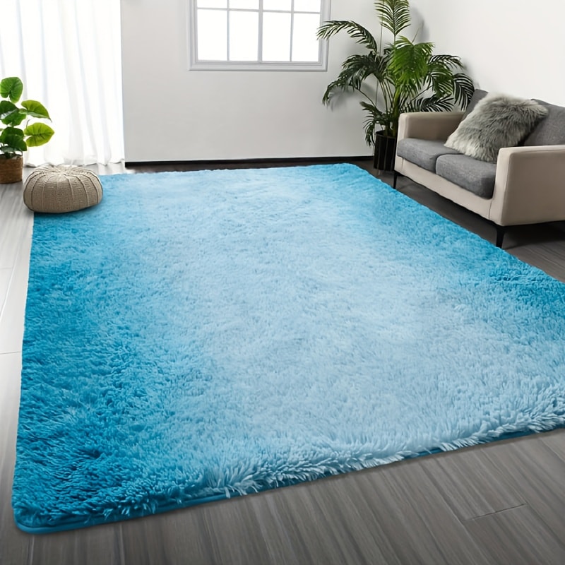 Shaggy Plush Area Rug - Soft Fluffy Carpet for Living Room, Bedroom & Sofa | Non-Slip Machine Washable Tie-Dye & Solid Color Long Pile Rug | Luxury Home Decor Floor Mat in Multiple Sizes & Colors
