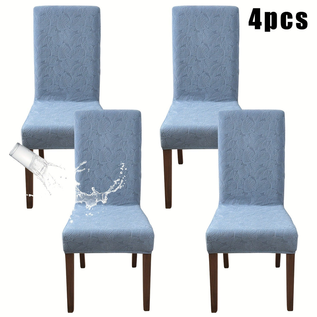 Stretch Dining Chair Covers Set of 4/6 - Plant Print Slipcovers for Dining Room Kitchen Chairs, Elastic Parsons Chair Protector, Home Decor