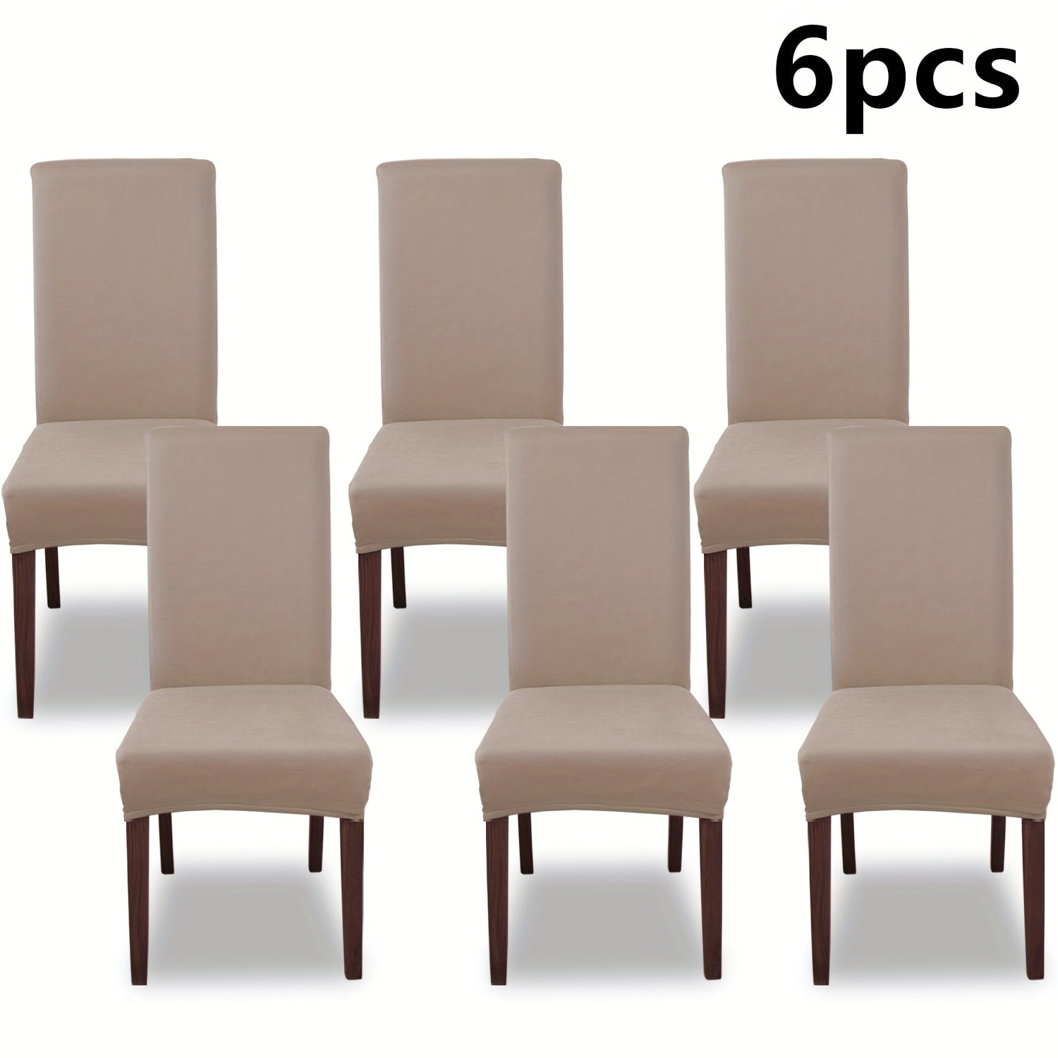 Silky Fiber Elastic Dining Chair Covers Set | Stretch Milk Fiber Slipcover, All-in-One Furniture Protector for Kitchen Wedding Office Hotel Living Room, 4pcs or 6pcs, 8 Colors