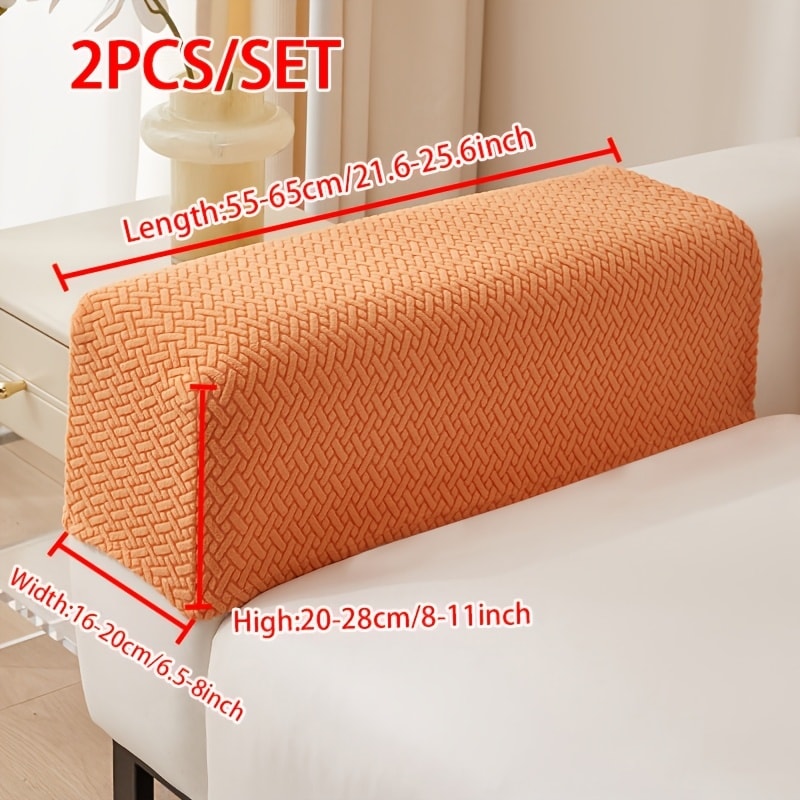 Jacquard Stretch Sofa Cover Non-Slip | Elastic Wear-Resistant Couch Slipcover, Polyester Jacquard Fabric, 1 to 4 Seat Sectional L-Shape, Armrest Backrest, Machine Washable