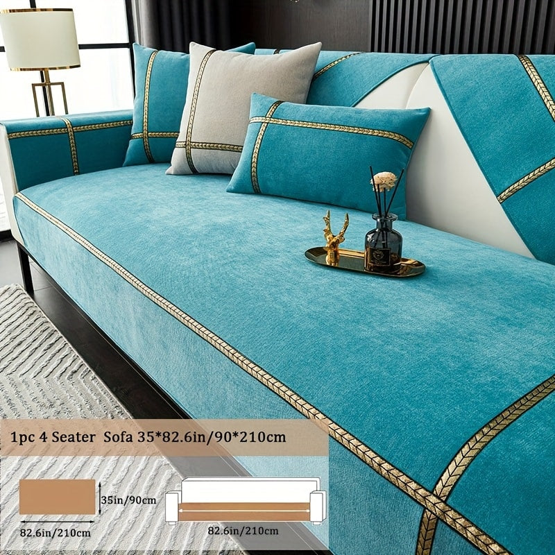 Chenille Sofa Cover Pet-Friendly Slipcover All Season Furniture Protector for Living Room Bedroom Office Couch Cover Multiple Sizes Colors