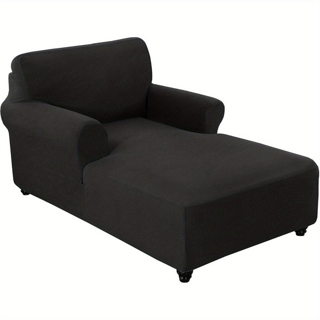 Chaise Lounge Cover Stretch Slipcover Jacquard Fabric Chair Sofa Protector for Living Room Bedroom Machine Washable Multi-Color