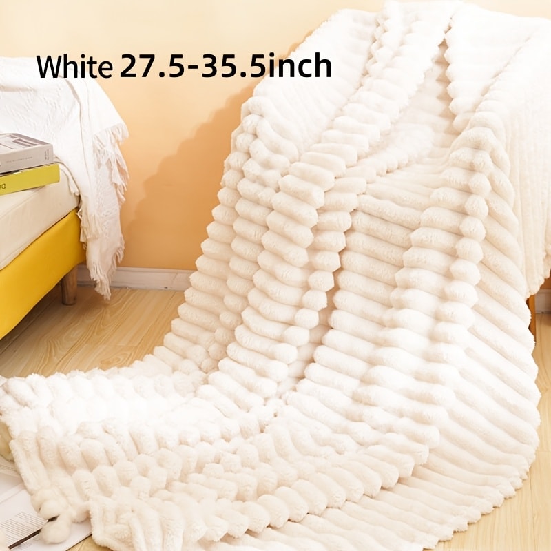 500gsm Heavy Plush Blanket ¨C Ultra Thick Soft Warm Fluffy Blanket for Bed, Sofa & Travel, Baby to Double Size, 5 Colors