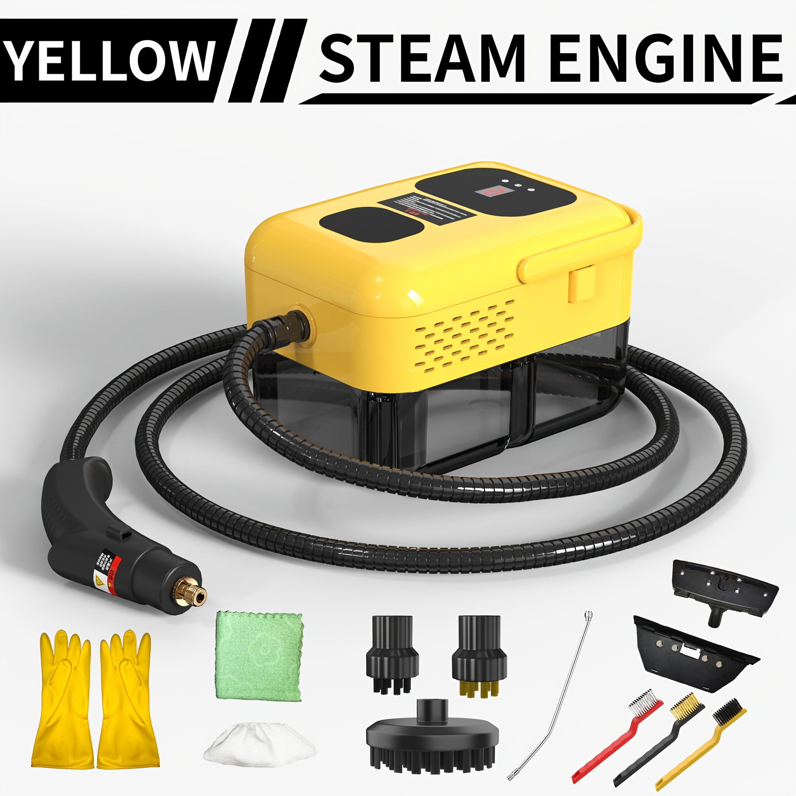 Handheld Steam Cleaner 2500W High Pressure for Home Kitchen Grease Sofa Air Conditioner Washing Machine Floor Tile Bathroom