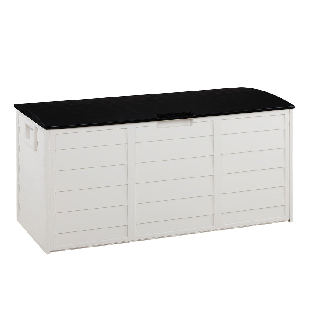 75 Gallon Deck Box with Wheels ¨C 284L Resin Outdoor Storage Box Lockable Plastic Container for Patio, Pool & Garden, 110 lbs Capacity, Multiple Colors, Weatherproof Outdoor Storage Cabinet