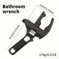 Bathroom Wrench Tool Multifunctional, Adjustable Double-Ended Open-End Wrench for Sink, Faucet, Water Pipe & Heating Repair, Space-Saving Plumbing Hand Tool for Home Bathroom Kitchen