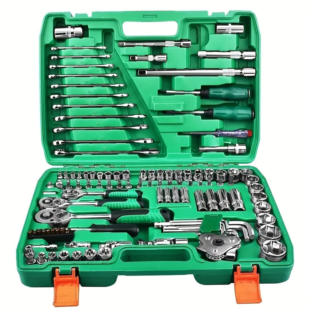 Premium Stainless Steel Repair Tool Kit 55/82/94/121PCS ¨C Complete Automotive & Home Repair Set | Multi-Function Hand Tools | No Charging Required | Easy to Use | Perfect Gift for Men