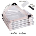 Clear Waterproof Tarp Heavy Duty Transparent PE Tarpaulin with Grommets ¨C Rainproof Cover for Porch Canopy Henhouse Plant Camping & Outdoor Garden, Multi-Size