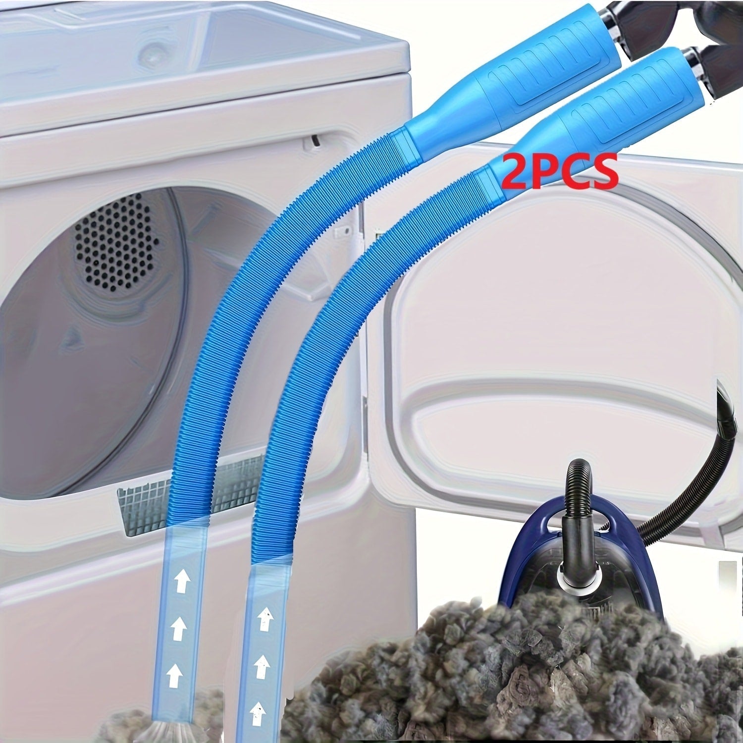 Dryer Vent Cleaner Kit Vacuum Hose Attachment Lint Remover Brush Flexible Dryer Duct Cleaning Tool for Removing Lint Debris Blockage from Dryer Vents and Exhaust Ducts