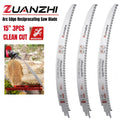 Reciprocating Saw Blade Pruning Arc Edge 3 Pack 6TPI Japanese Teeth CR-V Ultra Hardened for Wood Pruning Tree Trimming Wood Cutting 1/2 Inch Shank 9.5 12 15 Inch Options