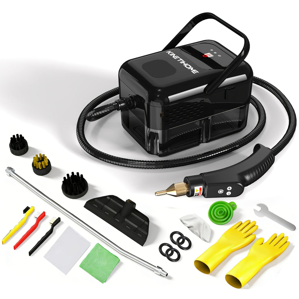 Steam Cleaner Handheld High Pressure Portable | Chemical-Free Deep Clean for Kitchen Grease Range Hood Sofa Tile Grout Car AC Washing Machine | Multi-Surface Steam Cleaning Machine | Standard & 2500W